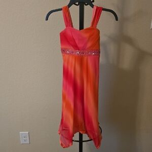 Speechless Kids Dress in Orange and Pink